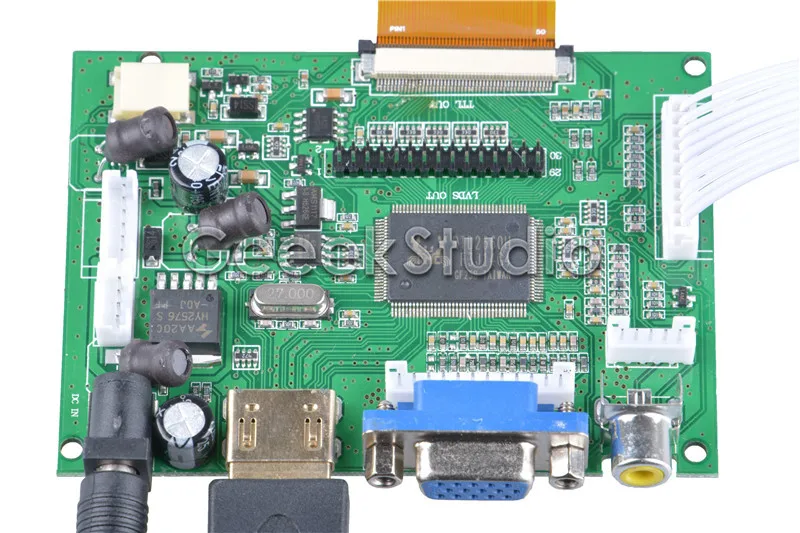 7 дюймов 800*480 ЖК-дисплей монитор Экран дисплея с драйвер платы HDMI VGA 2AV для Raspberry Pi 3/2 Модель B