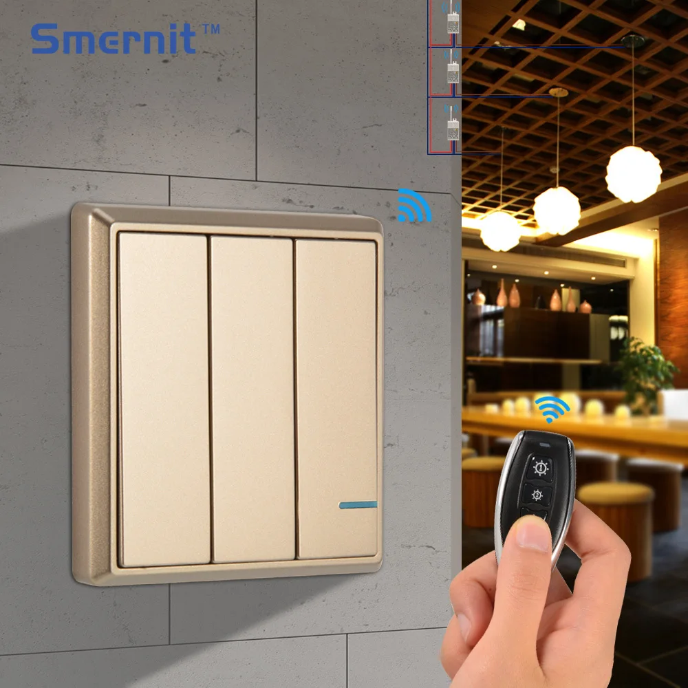 

Wireless Light Switch Waterproof Remote Light Switches - No Wiring Quick Create Remote Control Ceiling Lamps LED Bulbs