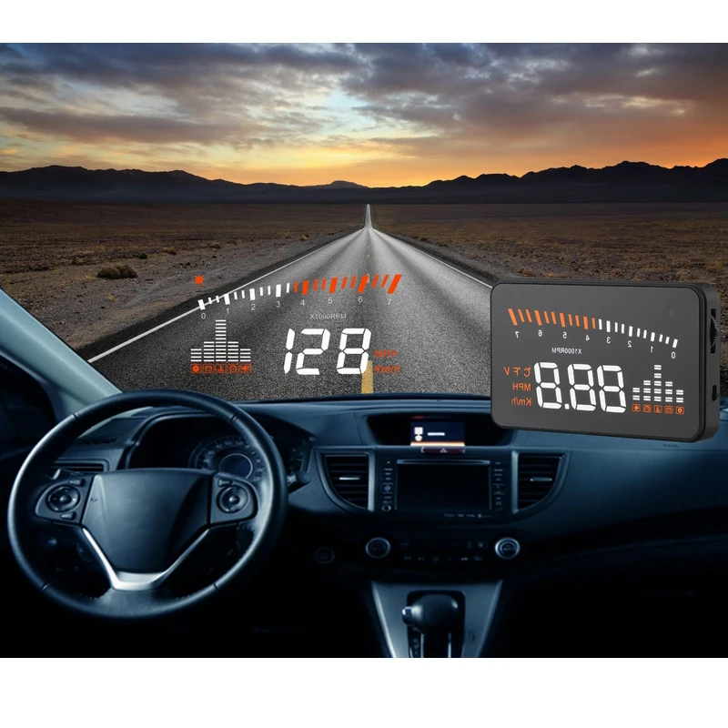 Универсальный Автомобильный спидометр YASOKRO X5 с дисплеем HUD GPS цифровой OBD2 для