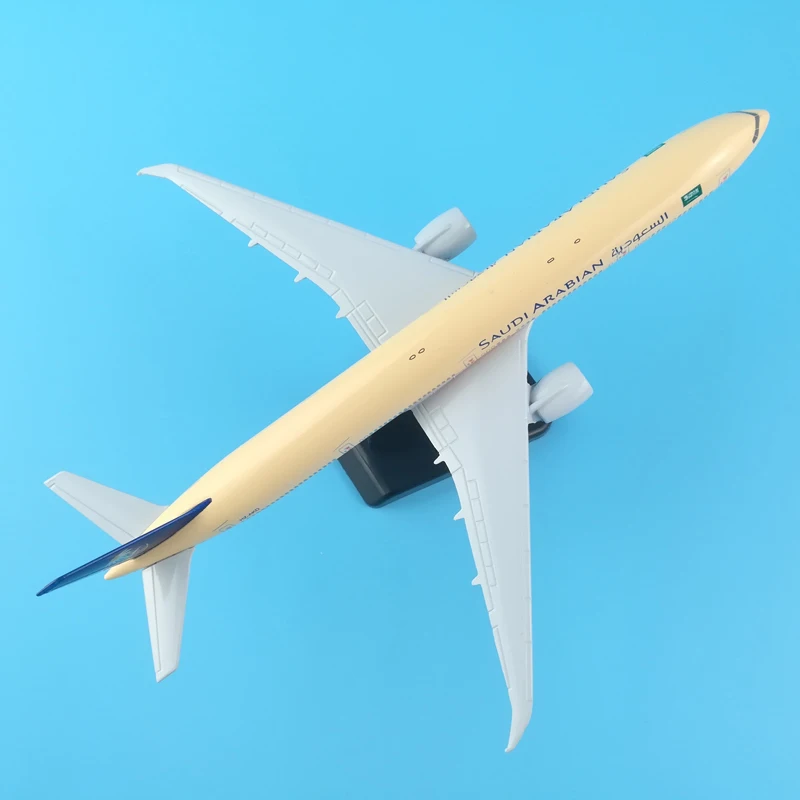 20 см металлическая модель самолета Saudi Arabian Airlines Boeing 777 с подставкой шкив