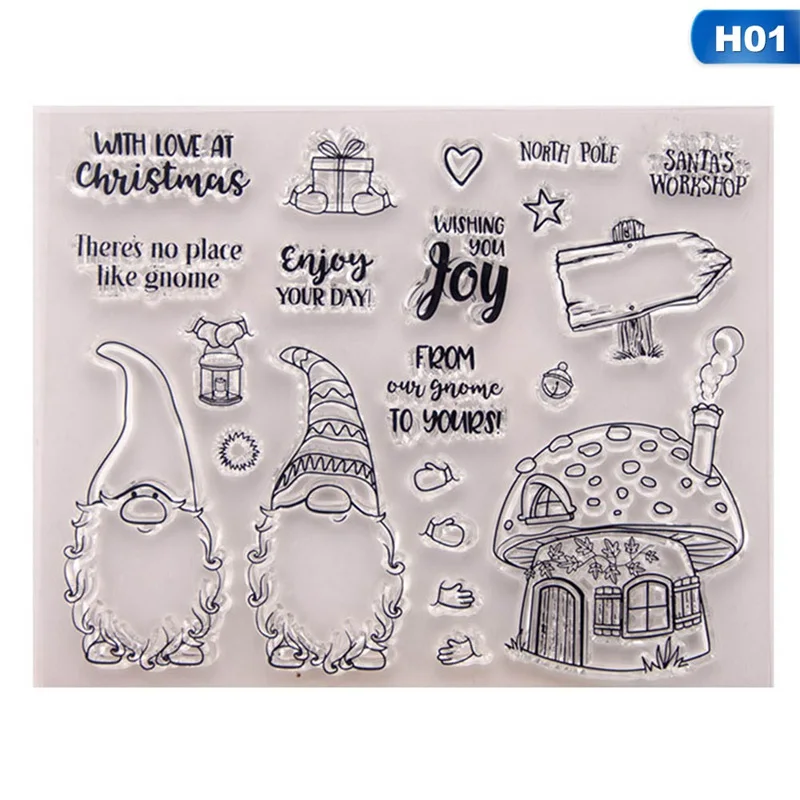 

Christmas Transparent Silicone Clear Stamps for Scrapbooking DIY Paper Card Making Decorative Stamp Sheet Craft Gifts Santa