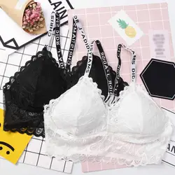 Пикантные сетчатые Bralette укороченный топ кружево бюстгальтер белье Бюстгальтер кроп-топ прозрачный жилет завернутый груди для женщин