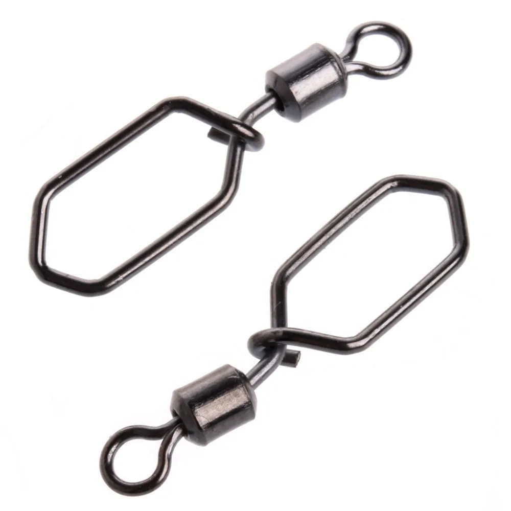 

20pcs/lot Hooked Snap Pin Stainless Steel Fishing Barrel Swivel Safety Snaps Hook Lure Accessories Connector Snap Pesca