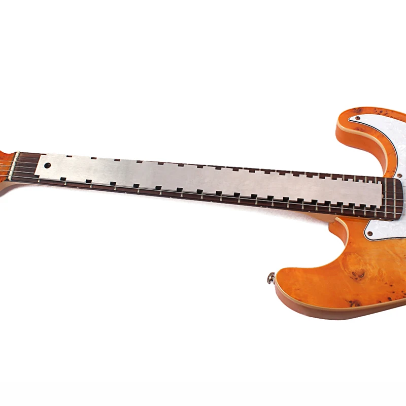 

High Quality Guitar Neck Ruler Guitar Notched Straight Ruler String Action Height Gauge Luthiers Tools NCM99