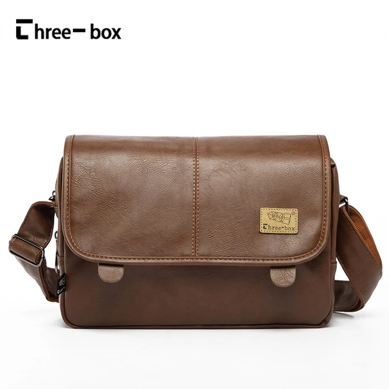 

Three-box New Brand Leather Men Bag Casual Crossbody Messenger Bag Korea Vintage High Quality Shoulder Bag Male Briefcase Bolsas