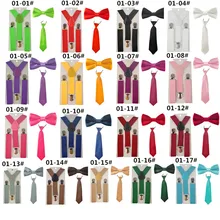 Модный комплект из 3 предметов для школы, для мальчиков и девочек, эластичная рубашка с подтяжками комплект с подтяжками, галстуки-бабочка, галстук, TR0001