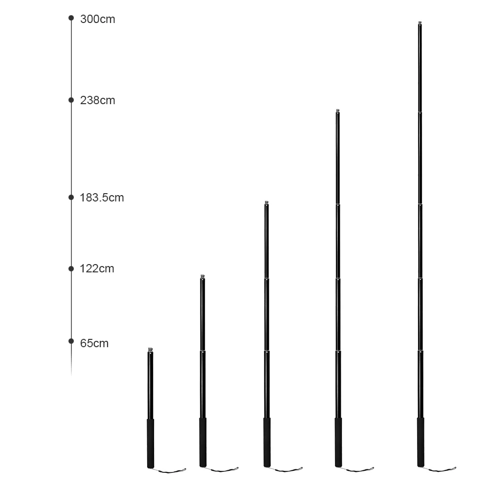 3 м Алюминиевый сплав монопод селфи палка для Insta 360 One X/DJI OSMO Action/Pocket/Gopro Hero 7 6 5 Insta360 аксессуары для камеры
