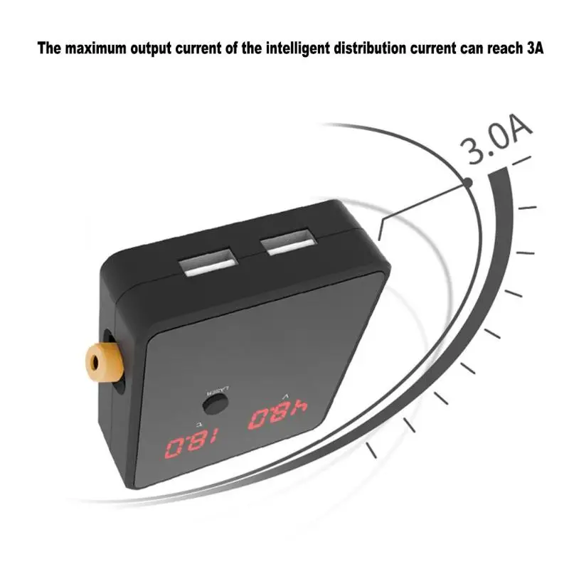 1 шт. Электрический мотоцикл 3A Dual USB телефон Зарядное устройство адаптер с лазерная проекционная лампа Напряжение Температура Дисплей стайлинга автомобилей