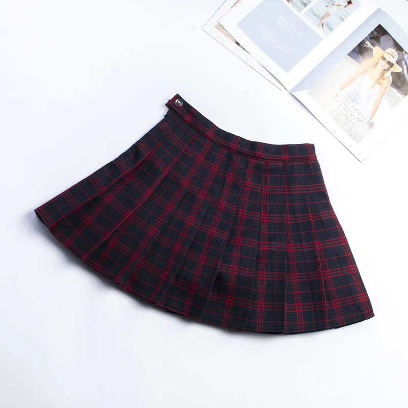 XS XXL девять цветов высокая талия трапециевидная Женская юбка Harajuku полосатые