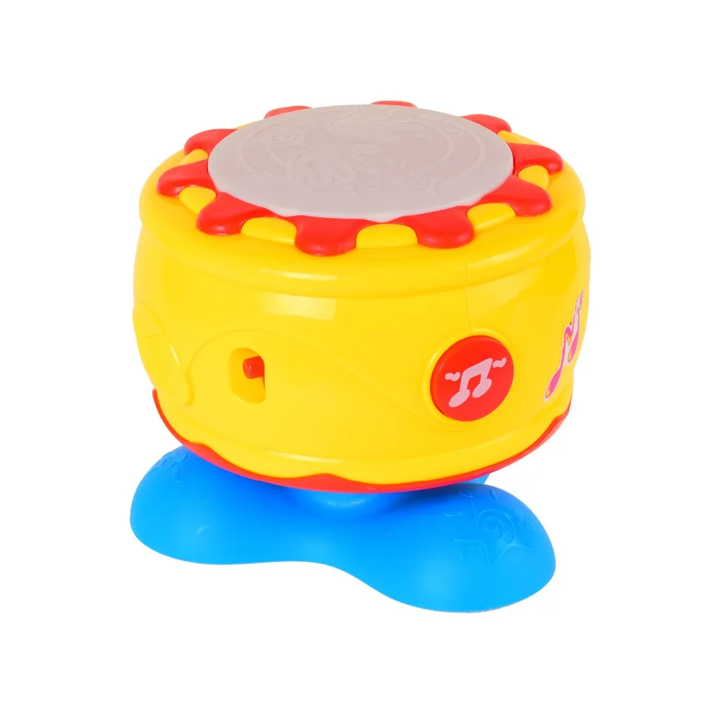 BAOLI детские развивающие вращающиеся барабанные погремушки, игрушки, детские ручные барабанные игрушки с музыкальным и легким барабаном, Ударные музыкальные инструменты, подарок