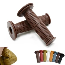 7/8 22mm Motorcycle Hand Grips Handle Rubber Bar Gel Grips Retro Rubber Motorcycle Bike Vintage Coke Bottle Hand Grip x 2pcs vodool 2pcs rubber motorcycle grip 22mm motorcycle vintage handlebar grip for all motorcycle high quality cars styling