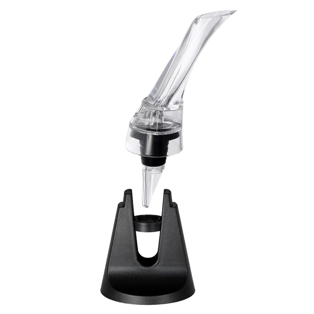 

Professional Red Wine Aerating Pourer Acrylic Aerating Pourer Decanter Aerator Spout Pourer Aerating Pouring Tool with Holder