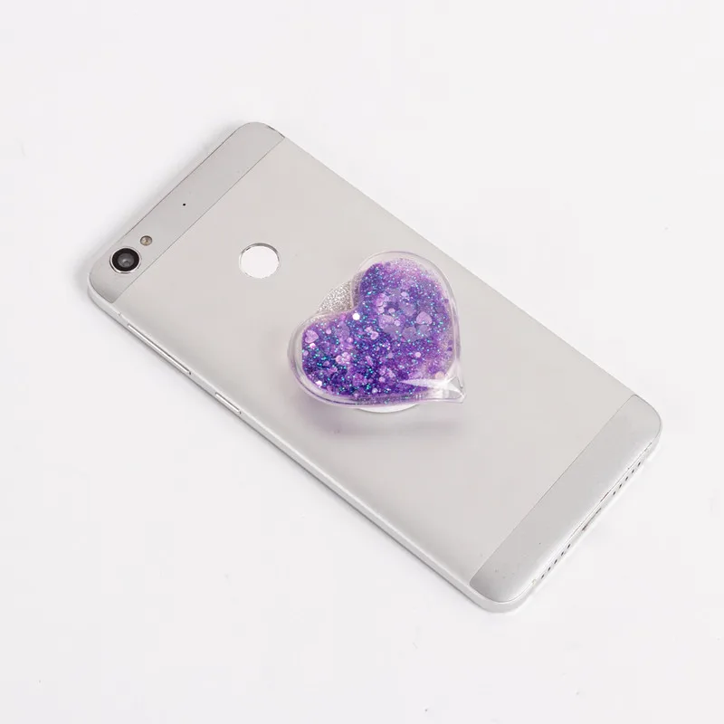 Кольцевой держатель для iPhone блестящий круглый мобильный телефон с песком
