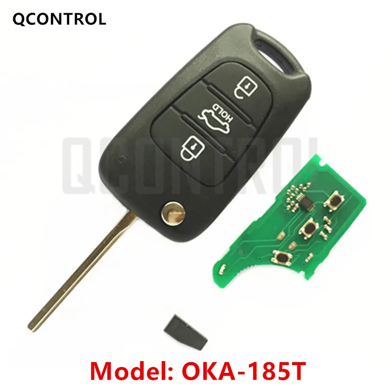 

QCONTROL Car Remote Key Suit for KIA OKA-185T Car Vehicle Alarm 433MHz Transmitter ASSY 433-EU-TP CE 0682