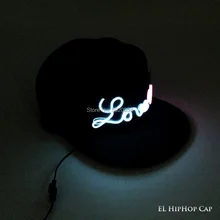 Новое поступление Модная бейсболка светящаяся Кепка унисекс Весенняя хип-хоп EL Wire шляпа бренда Gorra Letter светящиеся головные уборы для мужчин и женщин