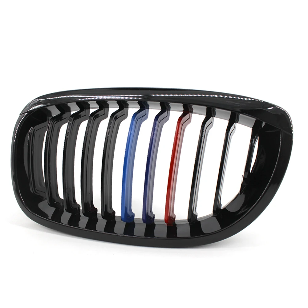Глянцевая черная M-color Передняя решетка радиатора для спортивных авто решетка гриль для BMW E46 подтяжку лица 03-06 2004 2005 2 двери 51137064317, 51137064318