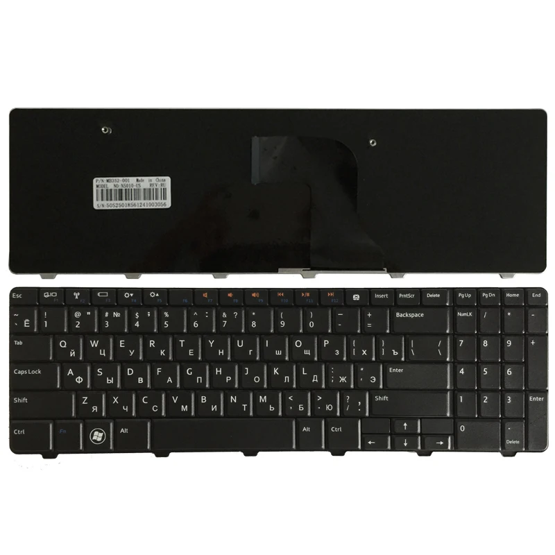 Русская клавиатура для Dell Inspiron 15 15R N M 5010 N5010 M5010 0Y3F2G NSK-DRASW 0JRH7K 9Z.N4BSW.A0R RU черная