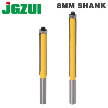 

1Pc 8mm SHANK long blade flush bit Flush Trim Router Bit End Bearing For Woodworking Cutting Tool