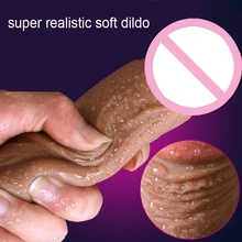 New Super Realistic Soft Silicone Dildo Suction Cup Male Artificial Penis Dick Woman Masturbator Adult Sex