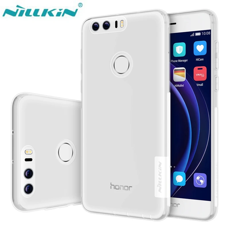 Honor8 TPU Case Cover Nillkin Gel Clear Transparent Nature Silicone Cover For Huawei Honor 8 Case 5.2inch Protective Phone Cases