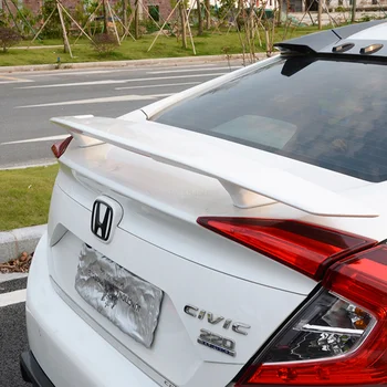 

AITWATT For Honda Civic 2016 2017 Carbon Fiber Rear Spoiler Car Styling Tail Trunk Lip Wing Rear Black Spoiler Car Accessories