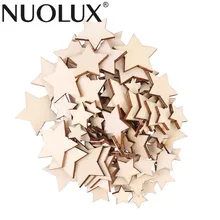 100 шт Необработанные деревянные звезды Ассорти размер вырезанные диски для рукоделия DIY украшения день рождения свадьба Дисплей Декор