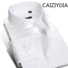 Caiziyijia осень/весна Высокое качество Карьера Одежда Camisa социальной masculina мужские бизнес Сельма Fit платье-рубашка с длинным рукавом