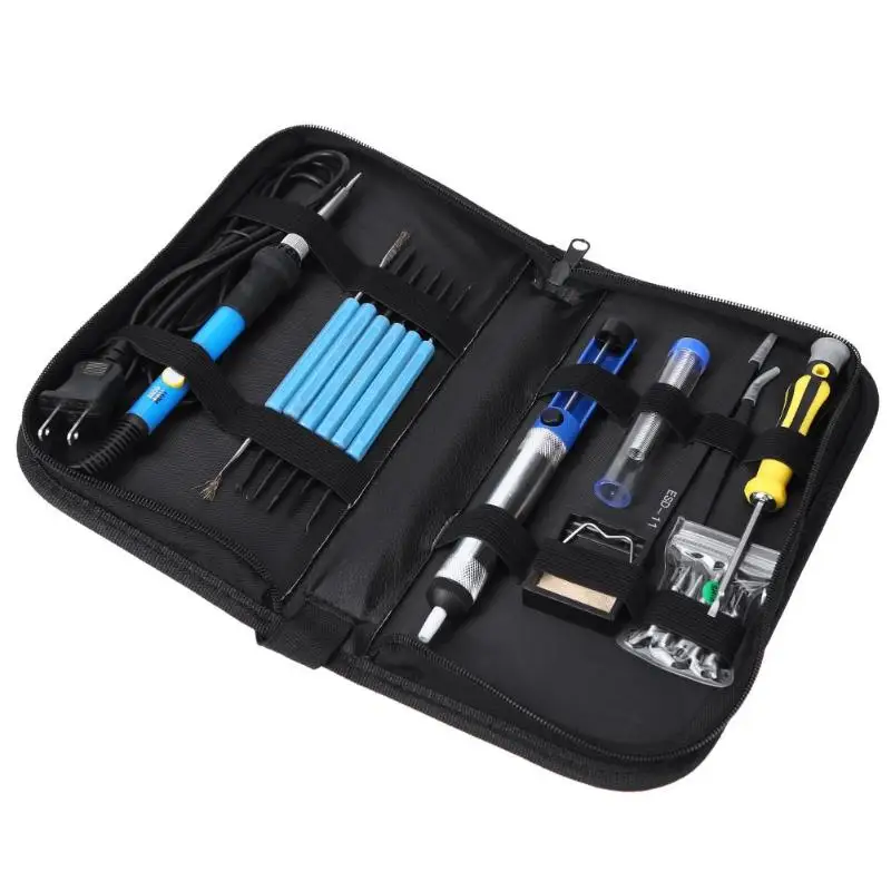 18pcs/Set Electric Soldering Iron Set 110V/60W Rubber handle electric soldering iron Temperature Adjust Welding Solder Tools kit 18pcs/Set Electric Soldering Iron Set 110V/60W Rubber handle electric soldering iron Temperature Adjust Welding Solder Tools kit