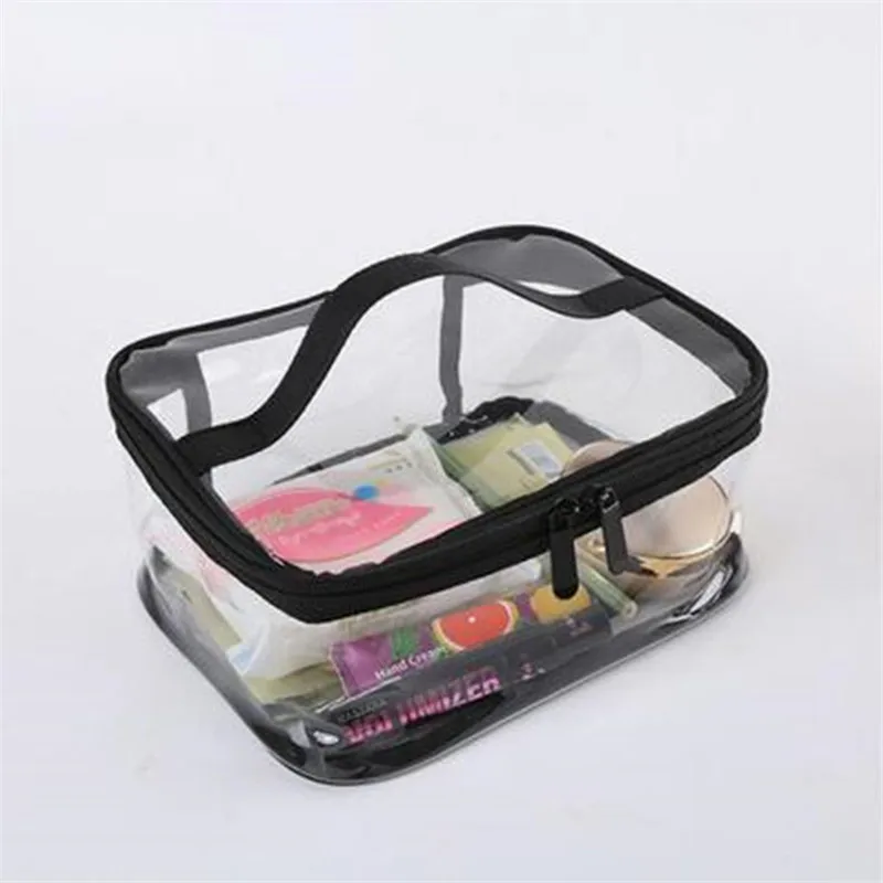 Водостойкий прозрачный ПВХ для ванной косметичка женщин Make Up Case путешествия