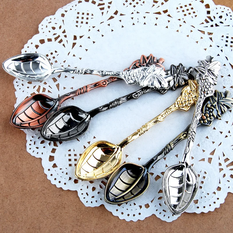 Vintage Royal 24 pcs Style Carved Coffee Spoon Novelty Halloween Dinner Spoon Flatware Cutlery