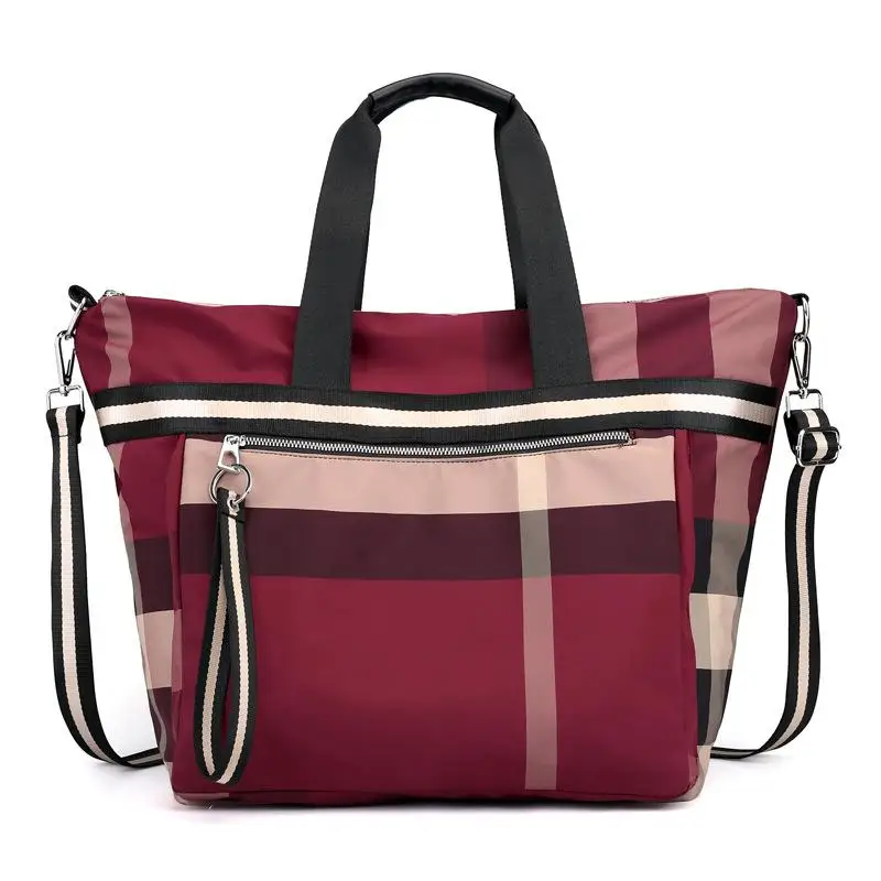 Высококачественная холщовая сумка-мессенджер для женщин, нейлоновая женская сумка через плечо, женские ручные сумки для девушек - Цвет: Burgundy