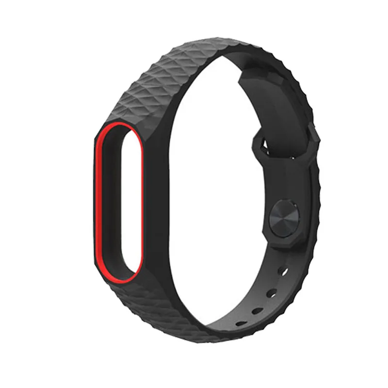 Mi jobs силиконовый браслет Aurora для Xiaomi mi Band 2 ремешок умные часы Сменные аксессуары mi band 2 ремешок на запястье - Цвет: black and red