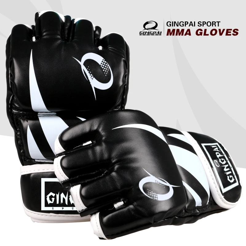 

Adult Thick Boxing Gloves MMA Gloves Half-finger Sanda Taekwondo Sandbag Punching Bag Gloves Professional Training Equipment
