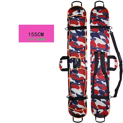 Портативный рюкзак для катания на лыжах и лыжах, сумка для рук, сумка для сноуборда, однобортный водонепроницаемый чехол из ткани Оксфорд, 135 см, 145 см, 155 см