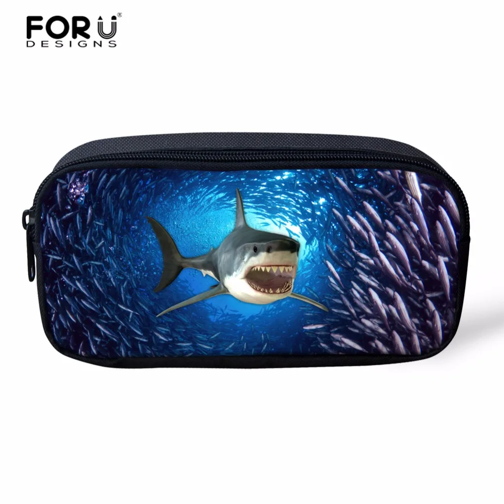 Aliexpress.com : Buy FORUDESIGNS Shark Pencil Case For Boys School Pen ...