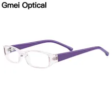 Gmei оптический Прозрачный Прямоугольный полный обод пластиковые детские очки рамки для близорукости пресбиопии рецепт очки H8001
