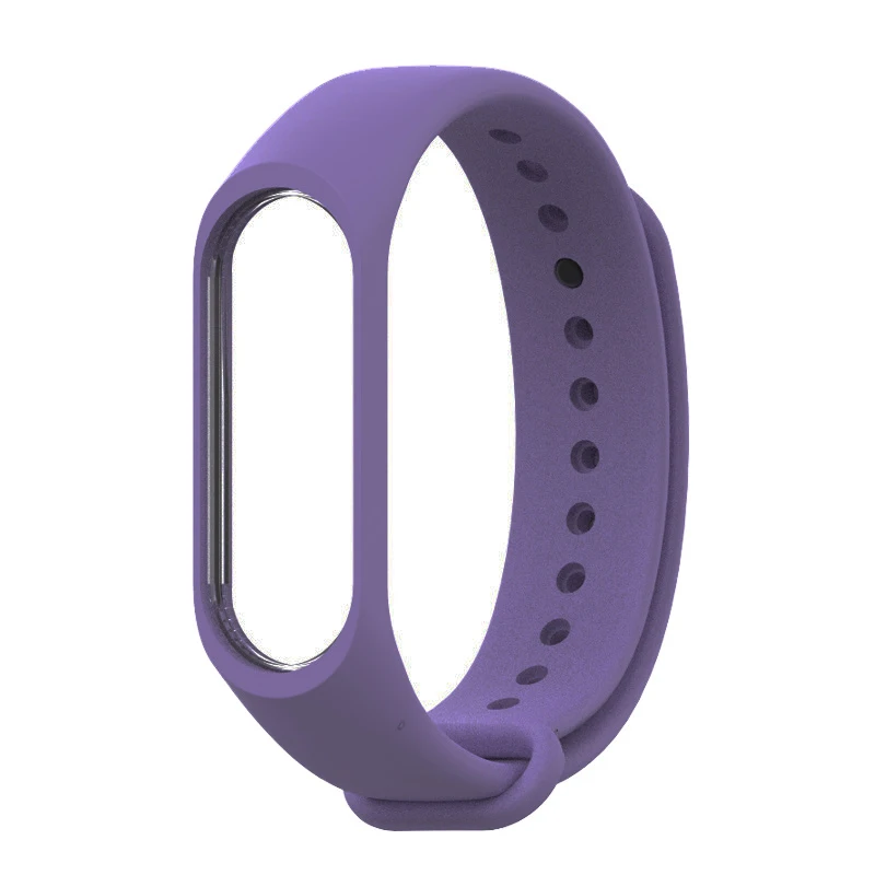 Purple Новинка, ремешок для часов M3 4, браслет на запястье, сменный ремешок для умных часов, аксессуары, силиконовый ремешок на запястье для браслета M3 - Цвет: Purple