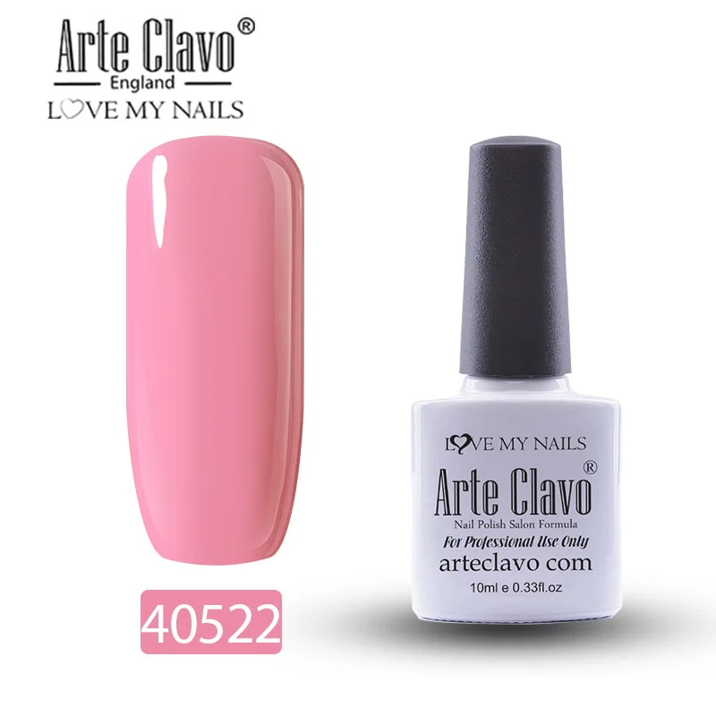 Arte Clavo 10 мл телесный розовый замачиваемый УФ-Гель-лак фиолетовый черный белый лак для ногтей длинный прочный верх основа гель лак для ногтей маникюр - Цвет: 40522
