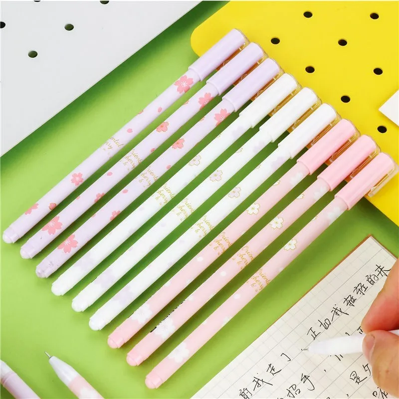 12 шт. 0 5 мм Симпатичные Красочные гелевые ручки комплект творческий Kawaii Пластик