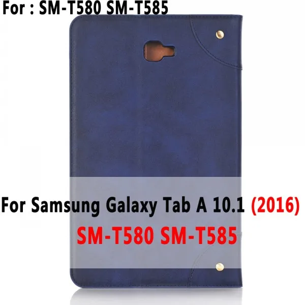 Кожаный чехол для samsung Galaxy Tab A A6 10,1 SM-T580 SM-T585 T580 T585 SM-T510 SM-T515 T510 T515 роскошный чехол с откидной крышкой - Цвет: SM-T580 SM-T585 Case