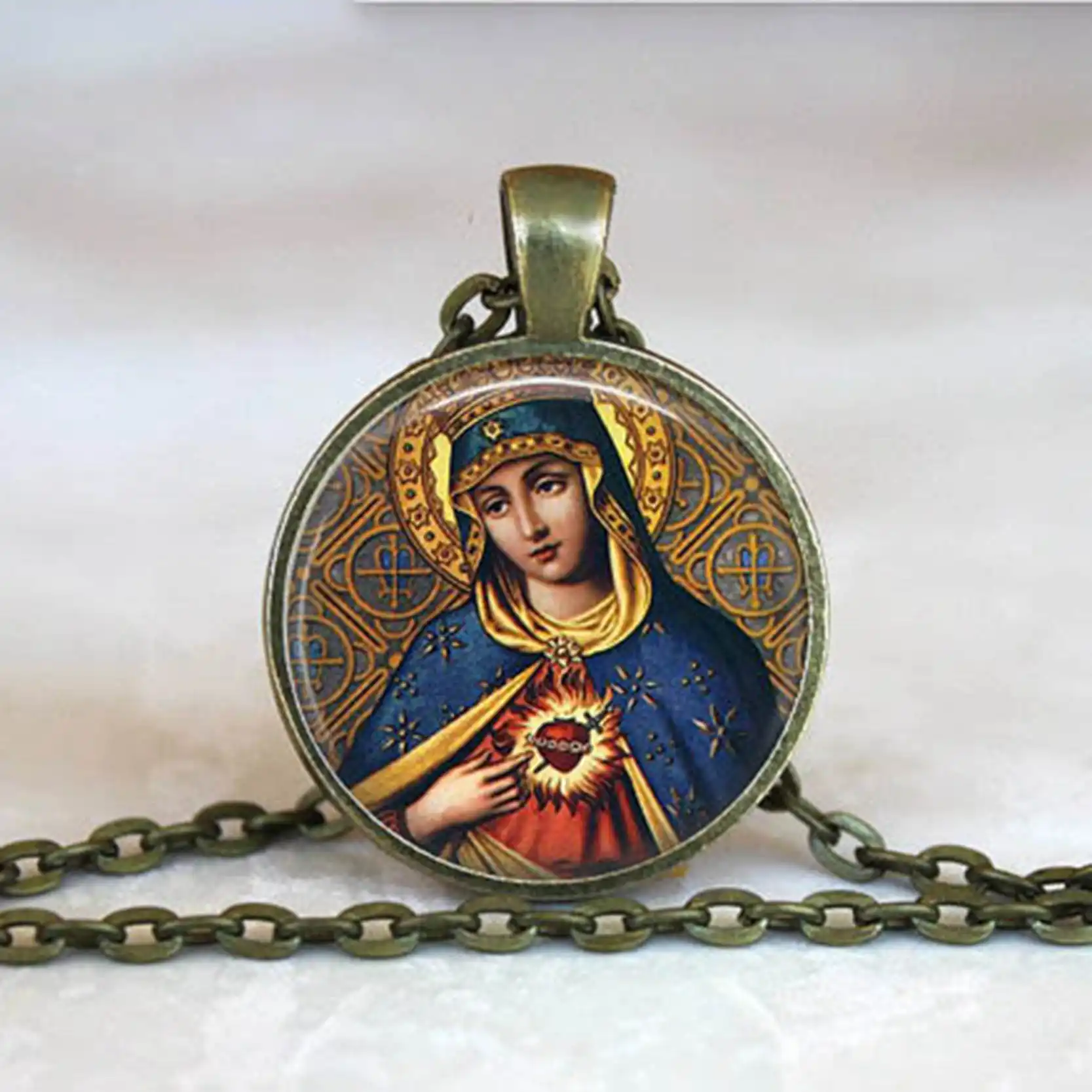 mary and baby jesus pendant