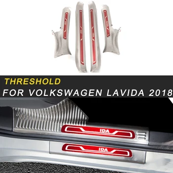 

For Volkswagen Lavida 2018 Car Styling Door Threshold Sill Scuff Plate Guard Welcome Pedal Stickers Exterior Accessorie
