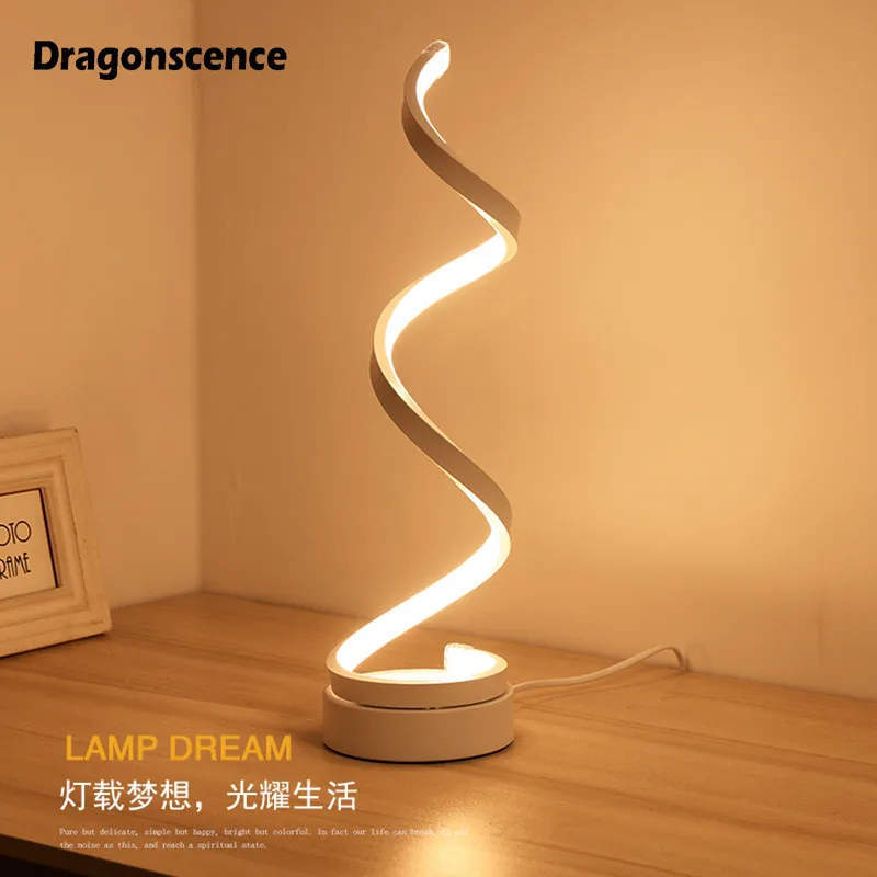 Современная светодиодная настольная лампа Dragonscence для гостиной спальни