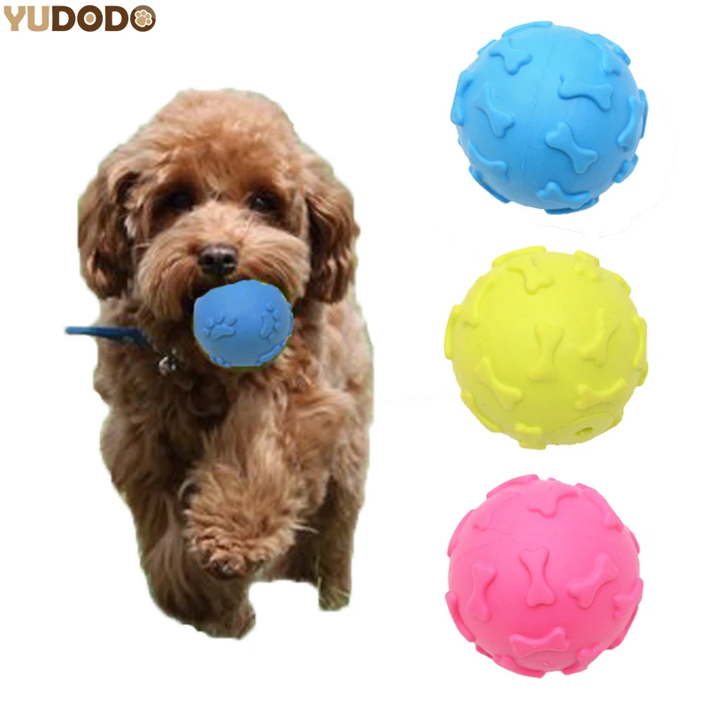 6CM Rubber Dog Chew Ball Toy Teeth Bite Interactive Training Playball