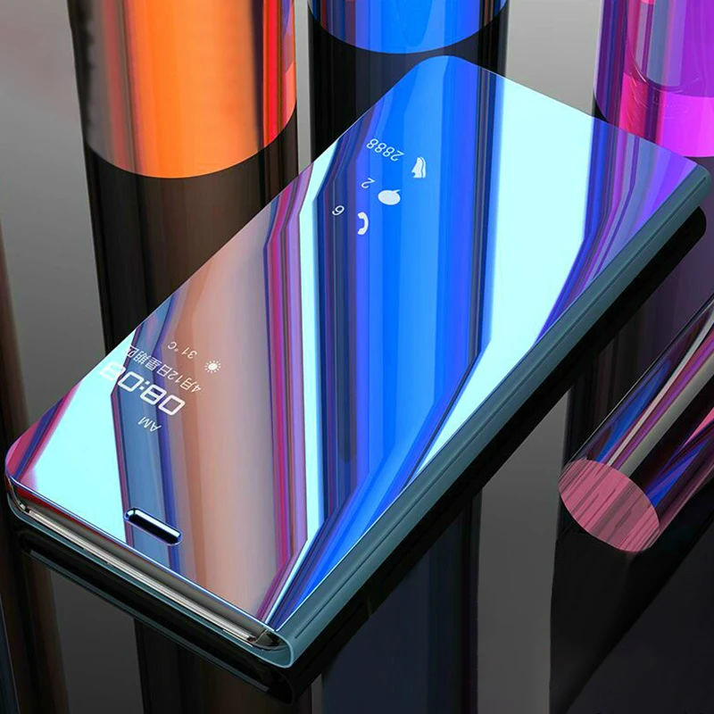 

Smart Flip Mirror Phone Case For Samsung A70 Case For Samsung Galax A70 A705F A 70 70A Case Coque Funda Stand 6.7'' Full Cover