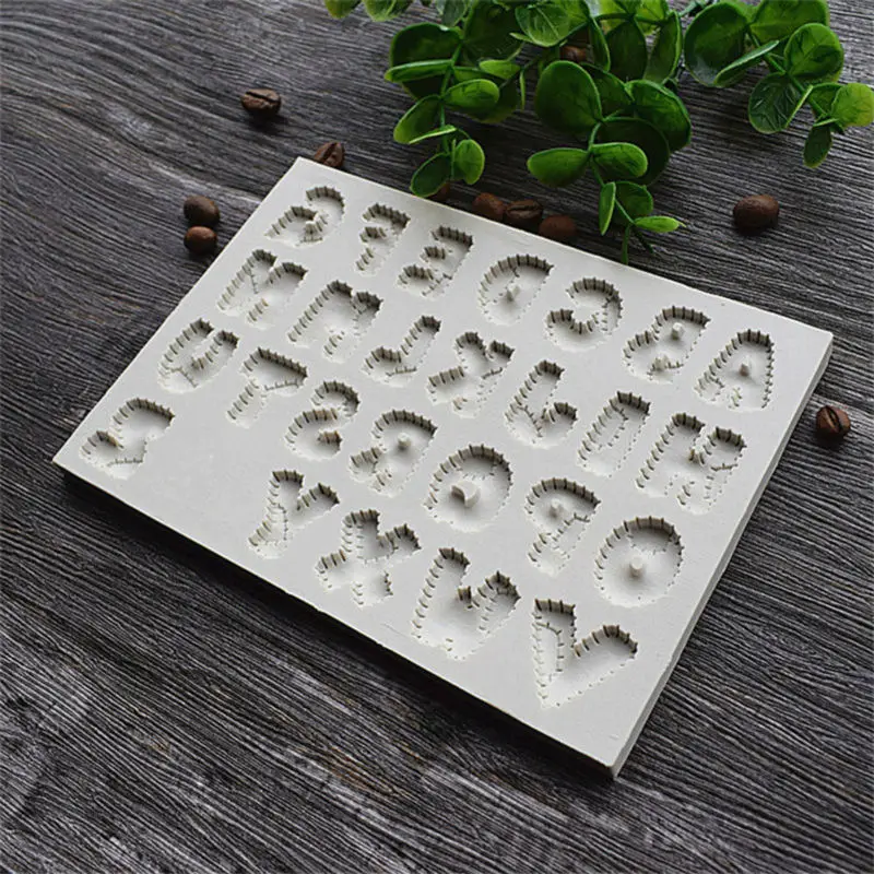 Patchwork Font Silicone Mold, Cake Decorative Tool, Bakery Mold, Kitchen Accessories SQ1717