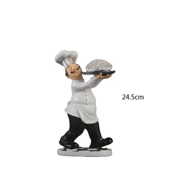 

Nordic Fashion Restaurants Chef Decoration Crafts Creative Resin Figurines Miniatures Shelves Home Decoration Accessories Modern