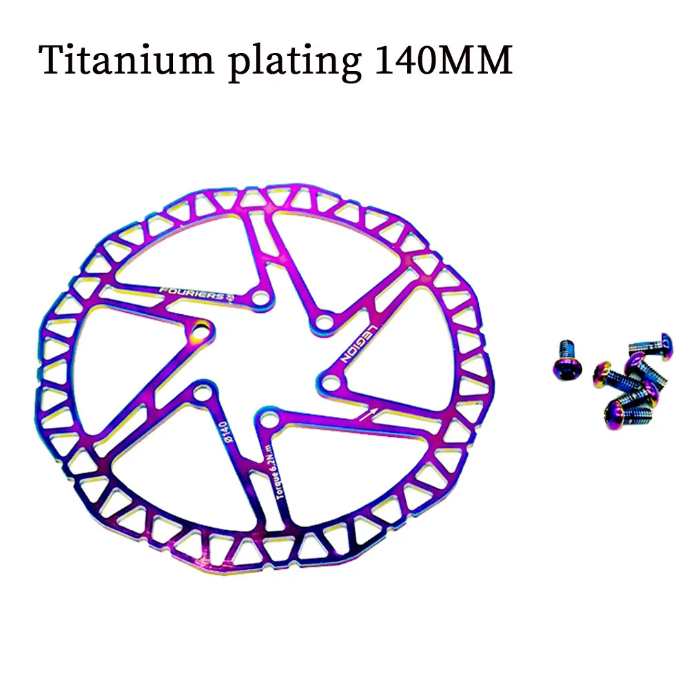 Цветные велосипедные дисковые тормоза с титановым покрытием 140 мм 160 мм 180 мм 203 мм MTB дорожный горный велосипед тормозной диск - Цвет: 140MM