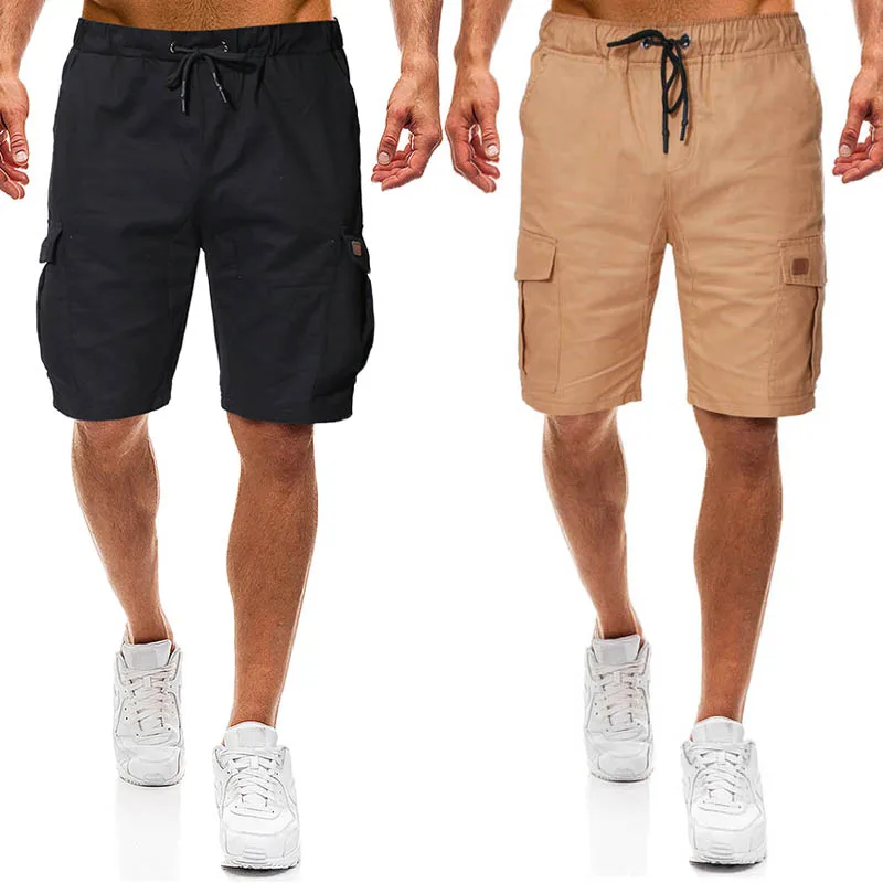 Новые модные мужские летние грузовые шорты сплошной цвет пять минут брюки случайные plat шорты