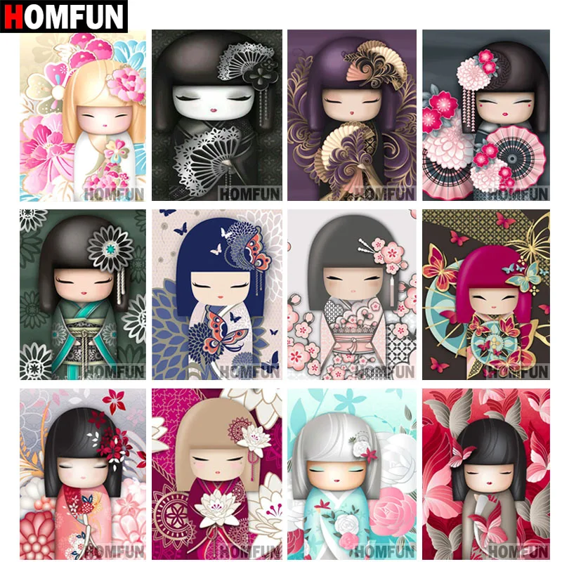 

HOMFUN Full Square/Round Drill 5D DIY Diamond Painting "Cartoon girl" 3D Embroidery Cross Stitch gift Home Decor Gift A14457